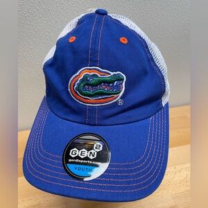 SOLD-Florida Gators Embroidered Baseball Cap Blue White Hat UF Youth Snap-back.